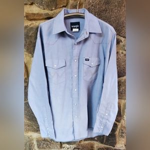 Vintage Wrangler Men's Pearl Button Chambray Western Shirt